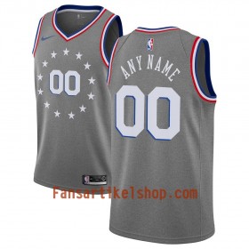 Philadelphia 76ers Trikot Benutzerdefinierte 2018-19 Nike City Edition Grau Swingman - Herren